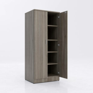IOF Storage Cabinet with Shelves 1.5” thick laminate available on all units in multiple finishes Adjustable holes are drilled every 2.5”