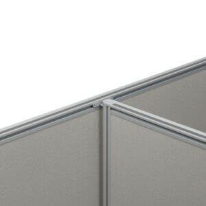 Ionic Off Module Connector Connect two panels perpendicular to one another to create a T configuration anywhere along mid-span Bolt top and bottom to vertical then connects to top and bottom rail of an adjacent panel Fasteners included