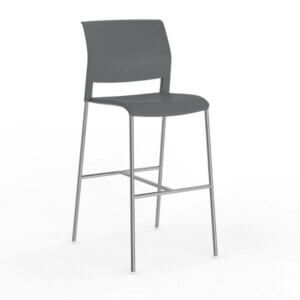 Game Stool Seat Height 18.1” Seat Height 29.5” Seat W x D 17.7 x 17.7” Overall Height 42.5” Weight Capacity: 300 lbs Strong rigid, frame that is very light to carry Space saving – stacks up to 9 chairs high Add extra comfort with a fabric seat and back Large contoured seat and back standard chair height also available Seat tag is conveniently hidden on backrest – slides open/closed to reveal potential seating numbers 10 Year Warranty